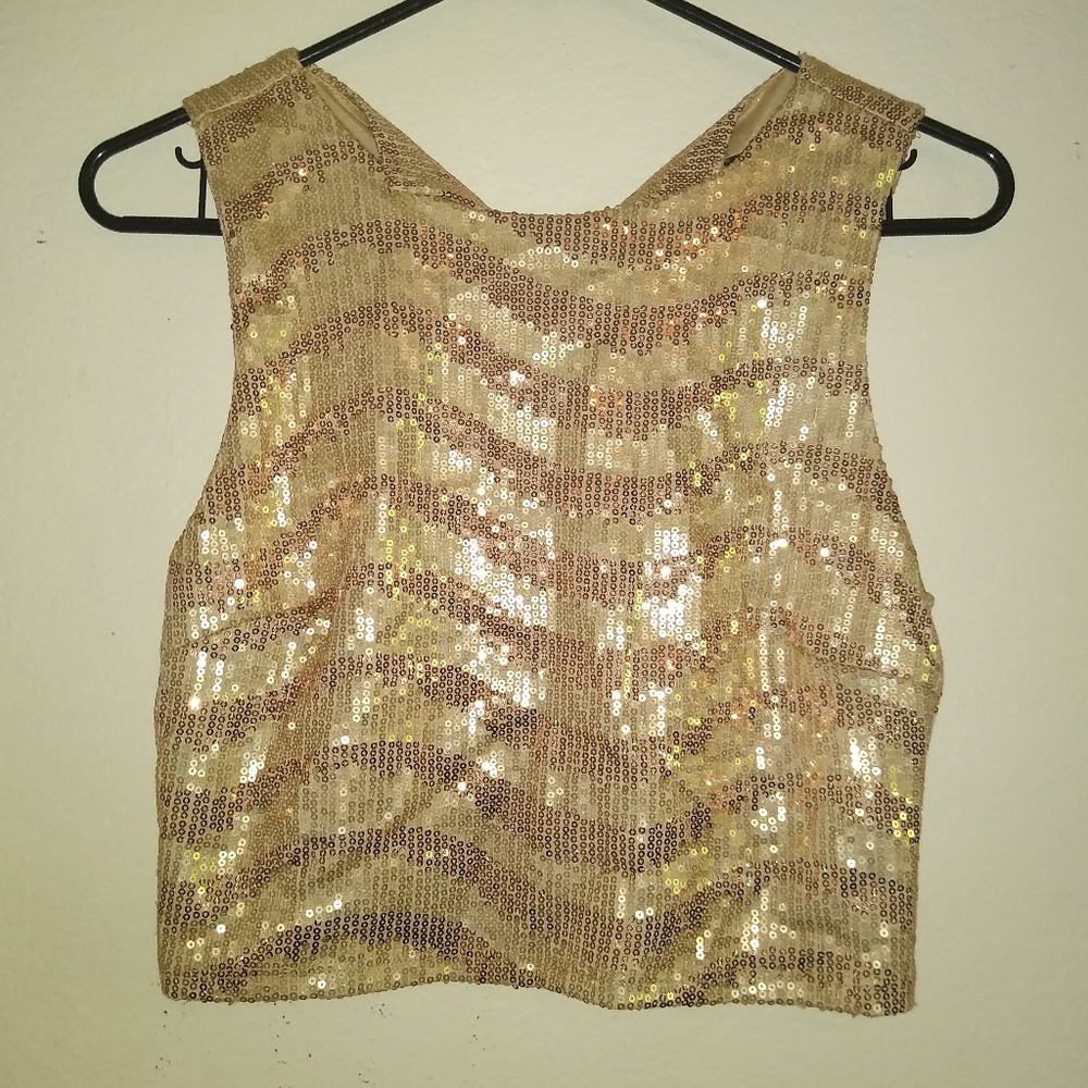 Sequin Crop Top